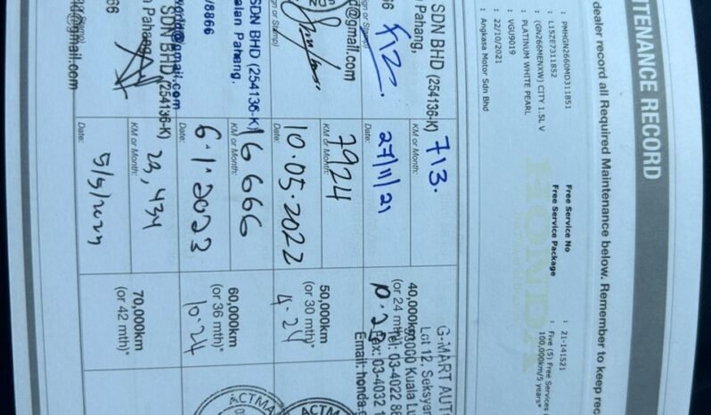 
								HONDA CITY 1.5V full									