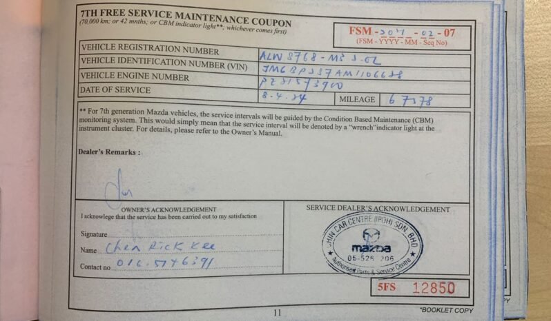 
								MAZDA 3 2.0 HIGH SPEC SDN (A) full									